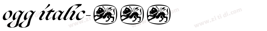 ogg italic字体转换